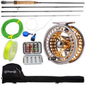 Fly Fishing Rod Reel Combos with Lightweight Portable Fly Rod and CNC-machined Aluminum Alloy Fly Reel,Fly Fishing Complete Star