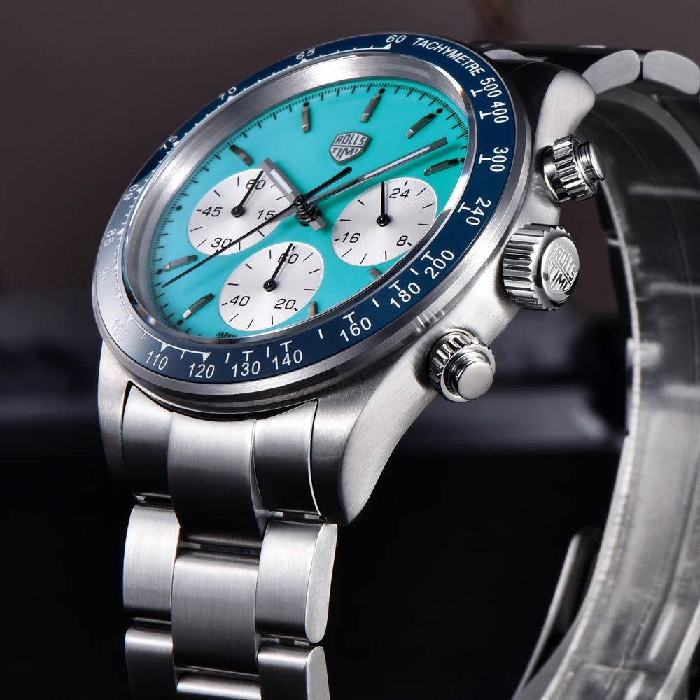 2025 New RollsTimi Men's Watches Top Brand Luxury Quartz Watch For Men Speed Chronograph AR Sapphire Luminous Waterproof Clock