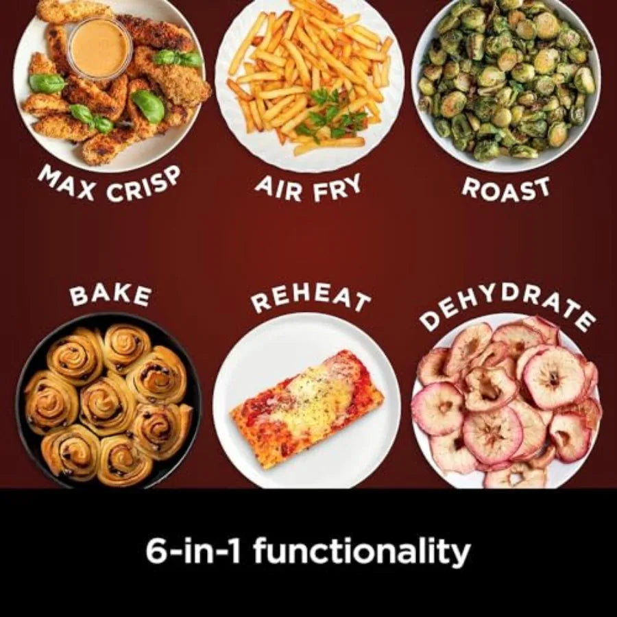 AF181 Air Fryer Pro XL 6-in-1 with 6.5-Quart Max Crisp Technology and Nonstick Basket for Healthy Cooking Ideal for Large Famil