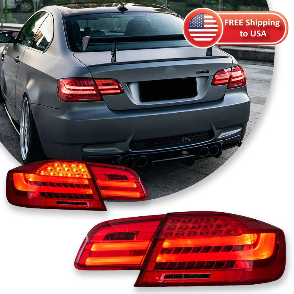 TYPY Car Accessories For 2006-2013 BMW M3 E92 Tail Light 330i 335i Car Lights LED  Rear Stop Lamp DRL Brake Signal Reversing