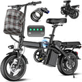 Electric Bike for Adults and Teens, 560W Motor 24MPH Compact Commuter Folding Ebike, 32 Miles Range, 48V 10Ah Battery, 3-Level