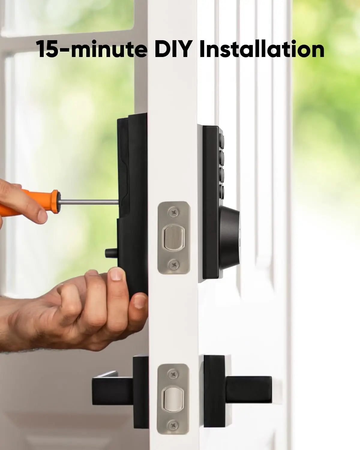 Smart WiFi Keypad Deadbolt Lock, Keyless Entry with App Control, Easy DIY Installation for Front Door Security