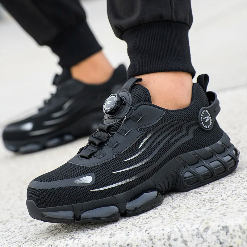 Indestructible Steel Toe Protective Safety Shoes Slip Resistant Abrasion Resistant Work Shoes Men Tough Comfortable Sneaker ﻿