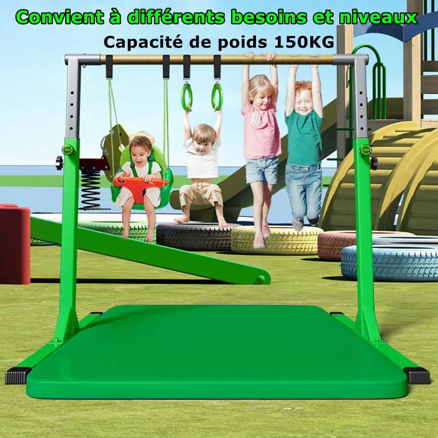 Gymnastics Bar Childrens Horizontal Bar Indoor Gym Bar NonSlip Protection Adjustable Height 103158 cm Gym Equipment for Home Tra