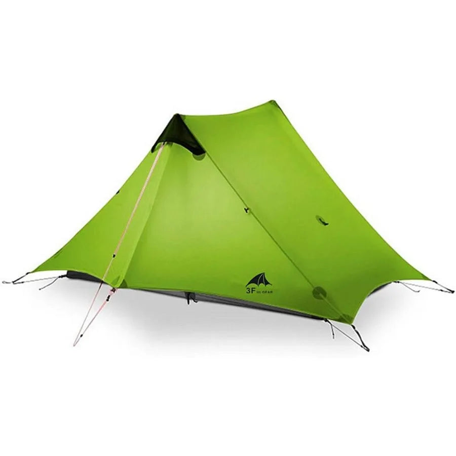 2 Person Tent Hiking Ultralight Camping Tent Professional 15D Silnylon Rodless Trekking Pole Tent Waterproof Backpackin