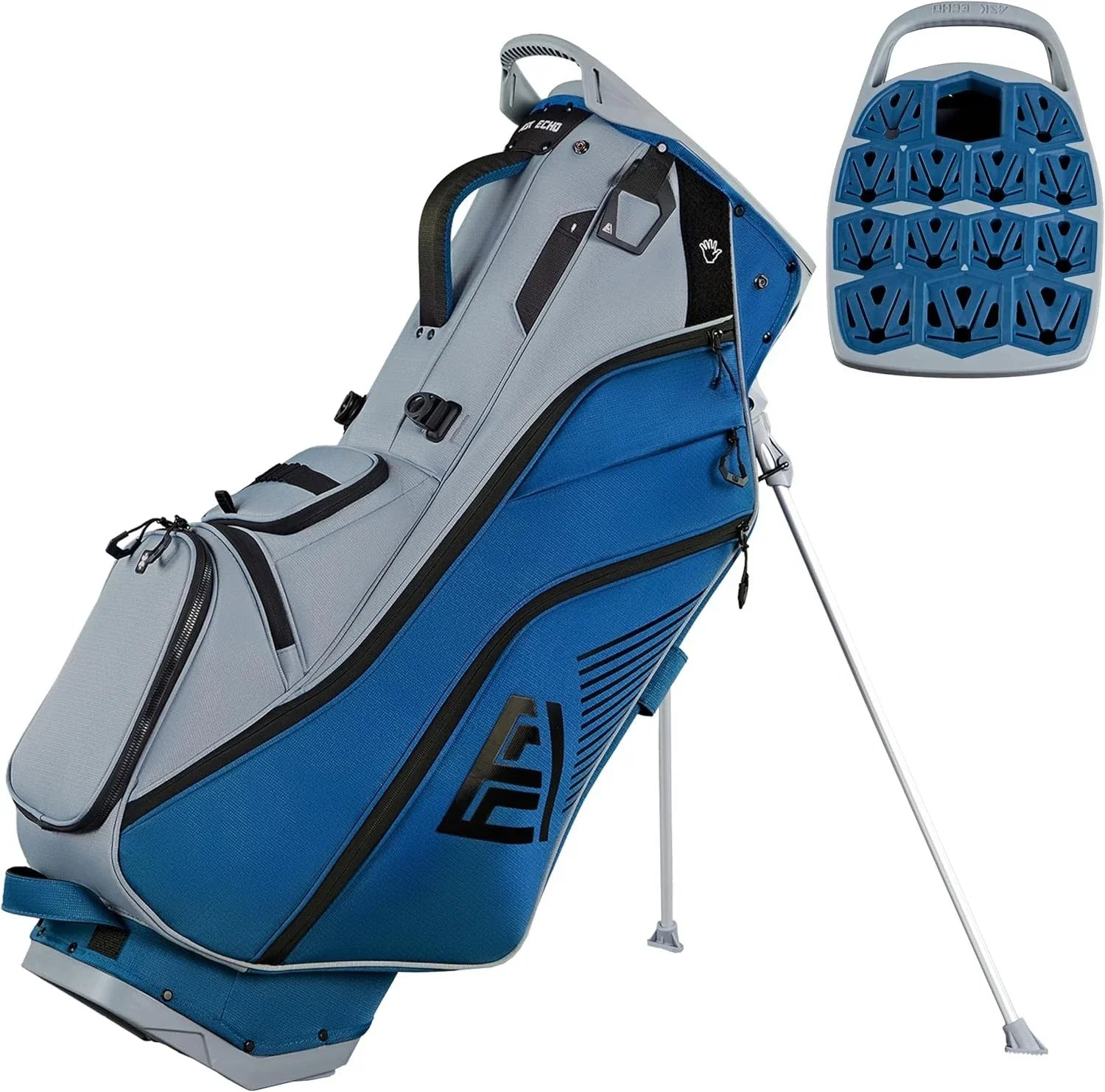2025 ST- Lock Hybrid Mecha 14 Way Dividers Quiet Stand Bag with Grip Lock for Men & Women Customized