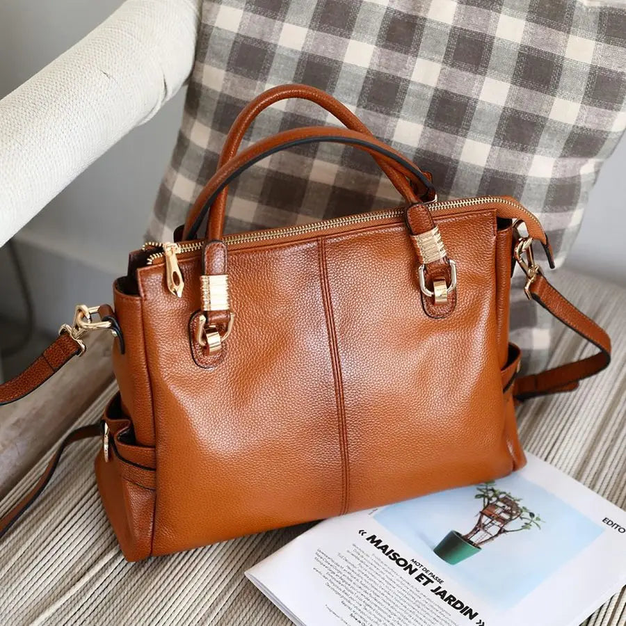 Women Genuine Leather Purses and Handbags Satchel Tote Shoulder Bag