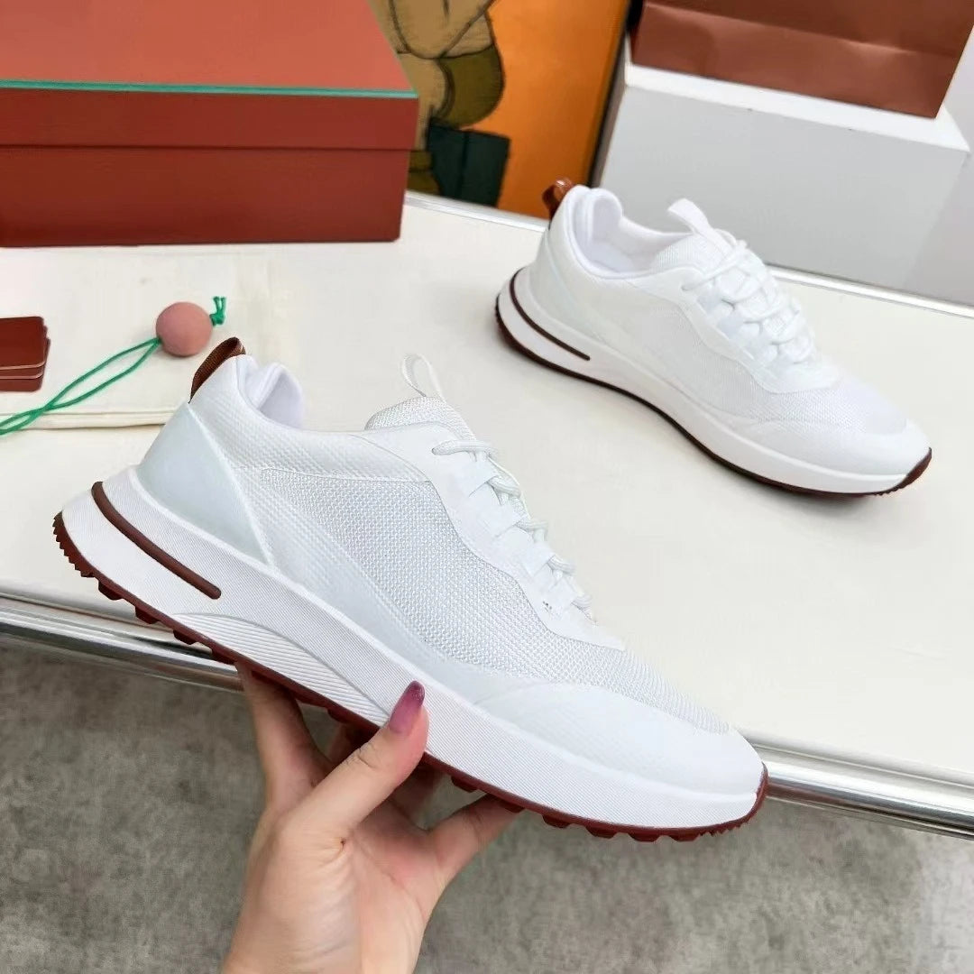 2026 new L mesh sneakers breathable casual men's shoes P thick-soled jogging shoes business shoes comfortable casual shoes