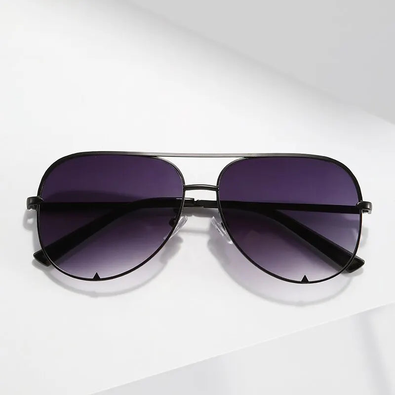 European And American Retro Style Double Beam Toad Mirror Men and Women Metal Sunglasses,European And American