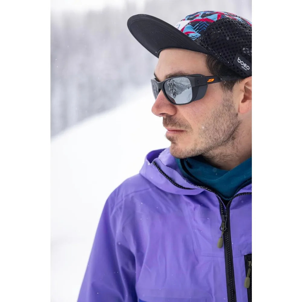 Sunglasses for men and women, side shield for mountaineering, hiking, skiing, hiking and snow travel