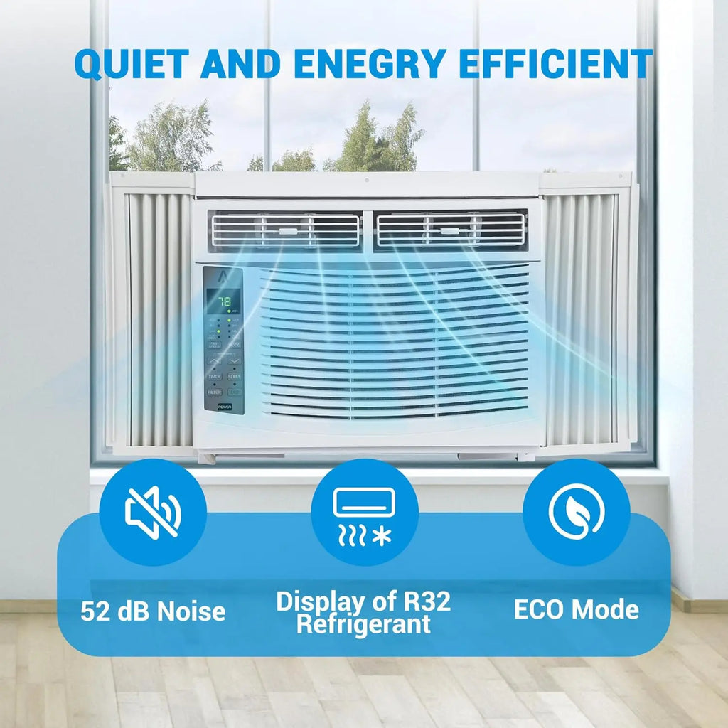 6,000 BTU Window Air Conditioner AC Window Unit Cool up to 250 Sq. Ft w/Wifi Controls & 4 IN 1 Cooling Dry Fan and Auto Mode