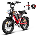 Bike for Adults, 48V 25Ah Removable Battery, Up to 35MPH and 75+ Miles Range, 7-Speed Transmission, 20" Fat Tires