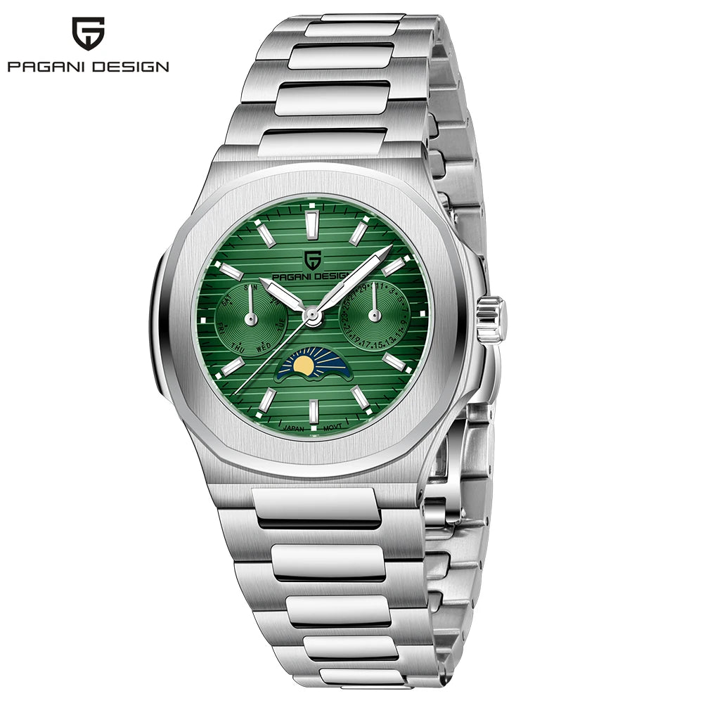 2026 New PAGANI DESIGN fashion Mens Quartz Watches Luxury Date Week Wrist Watch For Men Stainless Steel Waterproof Sports Clock
