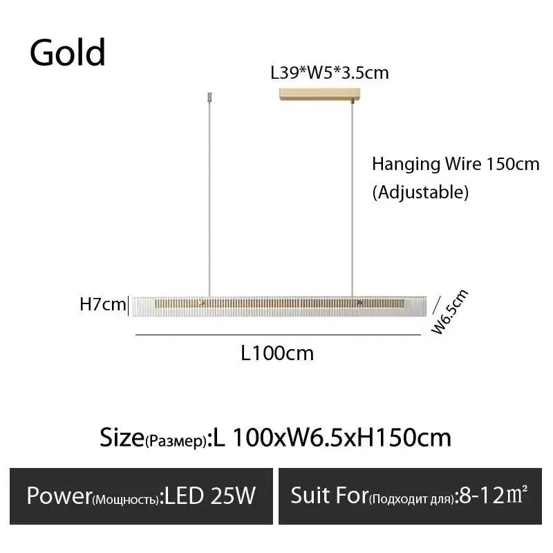 Black Modern Luxury LED Pendant Lamp for Kitchen Island Bedroom Restaurant Chandelier Decoration Bar Counter Suspension Lighting