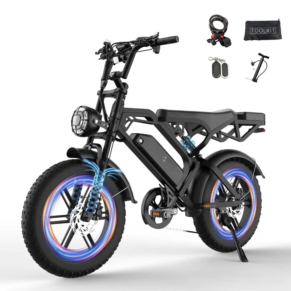 V20/V29 Series Electric Bike for Adults, 1500W/2000W Motor (Peak), 30MPH/32MPH Electric Dirt Ebike,20'' Fat Tire, Customized
