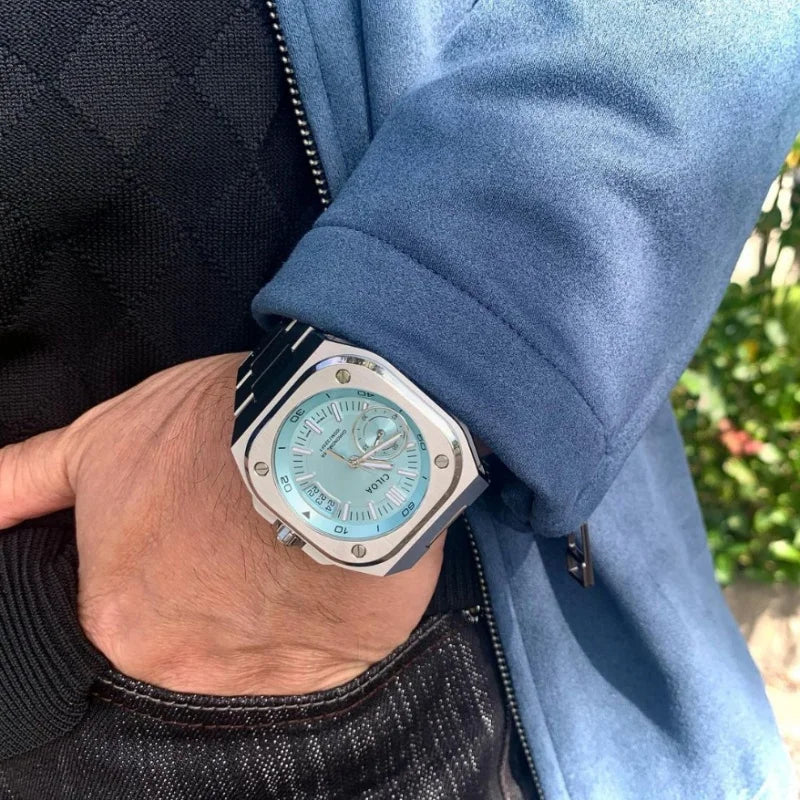 CILOA blue square sports watch for men 2025 brand large dial high-end luxury high-quality ideal gift for boyfriend quartz watch