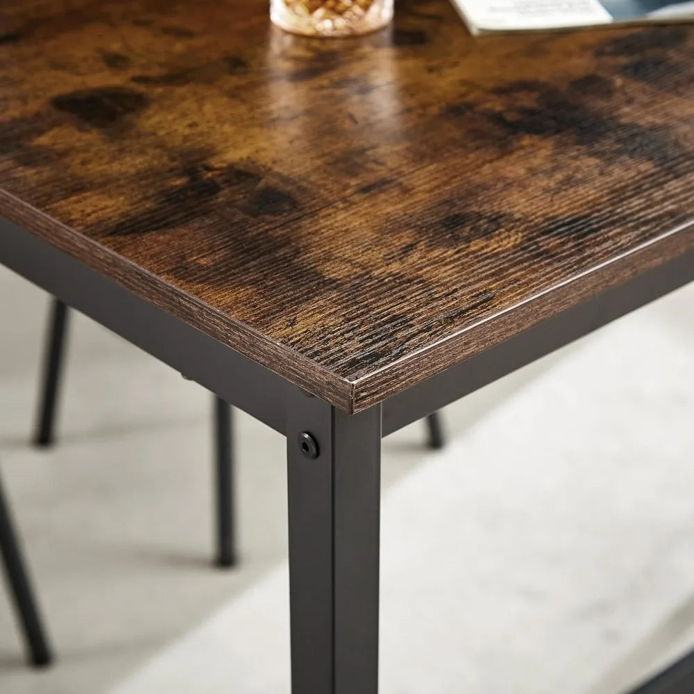 bar table and chairs set for 6, 7 pieces pub bistro table with 6 pu upholstered bar stools, 42" high top table set for restauran