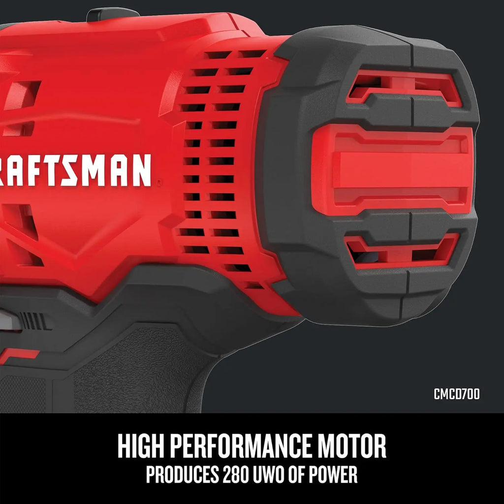 Professional 20V Cordless Drill and Impact Driver Set with 2 Batteries, Charger, LED Light, Bits & Bag
