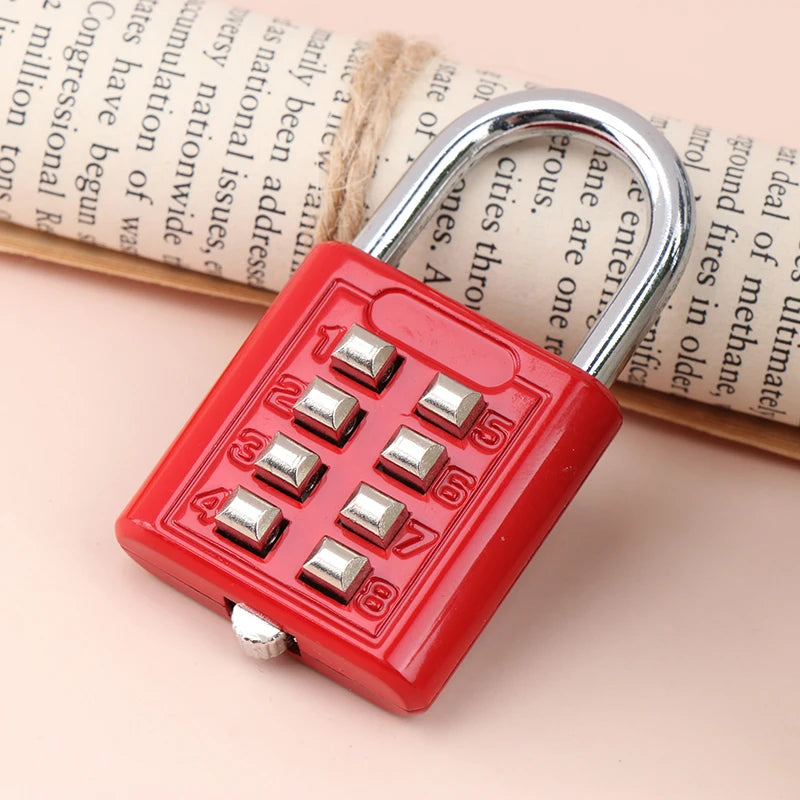 8 Digits Password Code Combination Padlock Zinc Alloy Suitcase For Luggage Travel Smart Lock Code Keyed Anti-thieft Lock