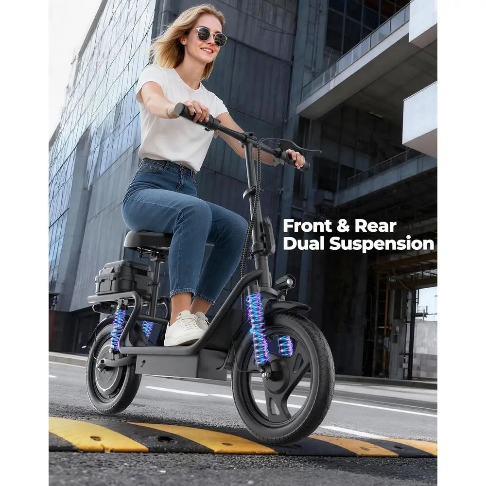 Electric Scooter for Adults - 19MPH & 15/21-Mile Range, 350W Motor, 8.5" Solid Tires with App Control & Dual Brake System