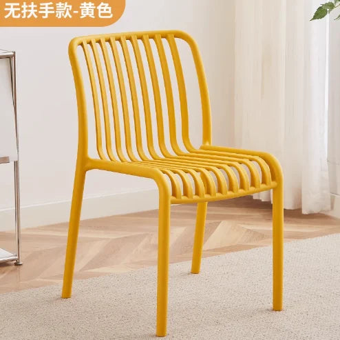 Balcony Plastic Backrest Leisure Luxury Chair Home Restaurant Dining Room Chair Sillas Para Comedor Beach Chairs For Kitchen