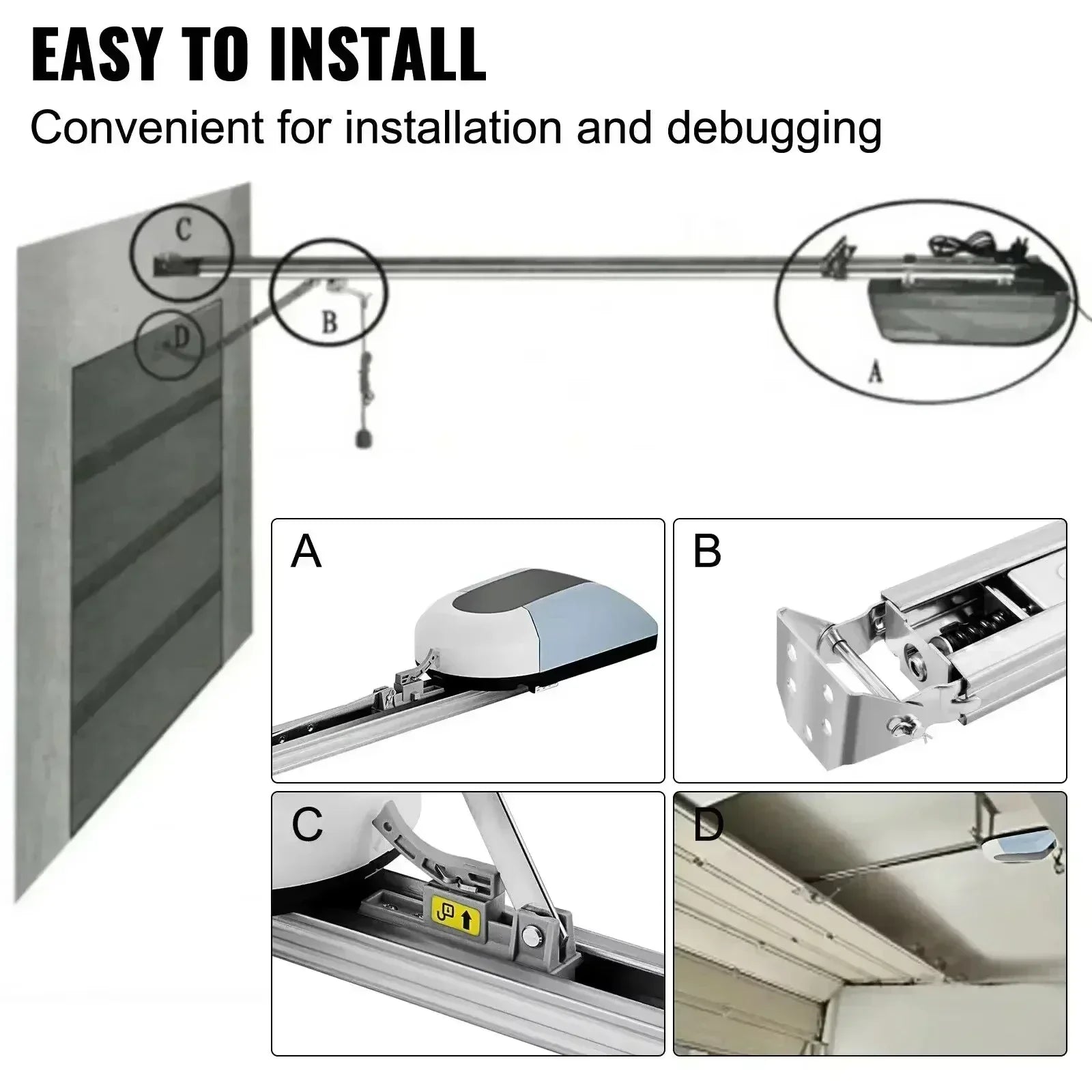 SIHAO Automatic Gate Openers Sliding Gates Kit Electric Garage Door Opener Electric Operator with Remotes Sliding Gates Access