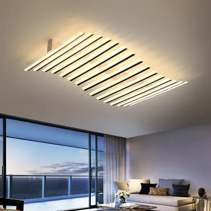 Nordic Art Line Acrylic Led Ceiling Lamp Living Room Restaurants Bedroom Kitchen Bar Chandelier  Modern Home Decoration Lighting