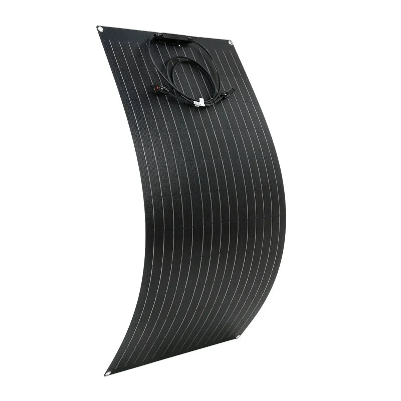ETFE 300W Solar Panel 18V Semi-flexible Monocrystalline Solar Cell DIY Cable Outdoor Car RV Waterproof Rechargeable Power System