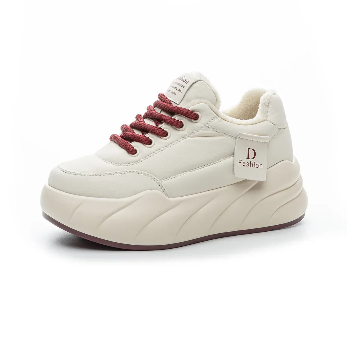 CICIYANG 6.5cm Platform sneakers for women 2025 spring new large size female casual sports board shoes lace-up little white shoe