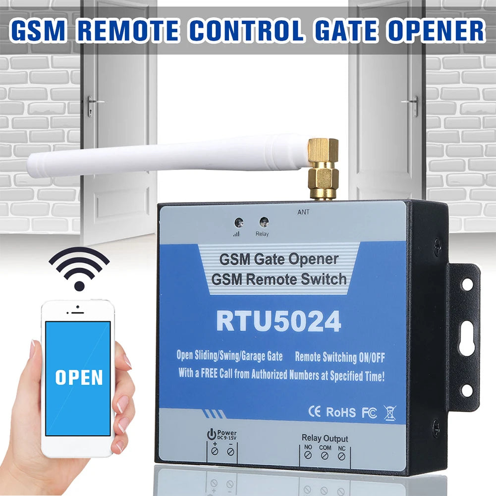 RTU5024 GSM Gate Opener Accessories Switch 850/900/1800/1900MHz Relay Remote Door for Household Bedroom Decoration