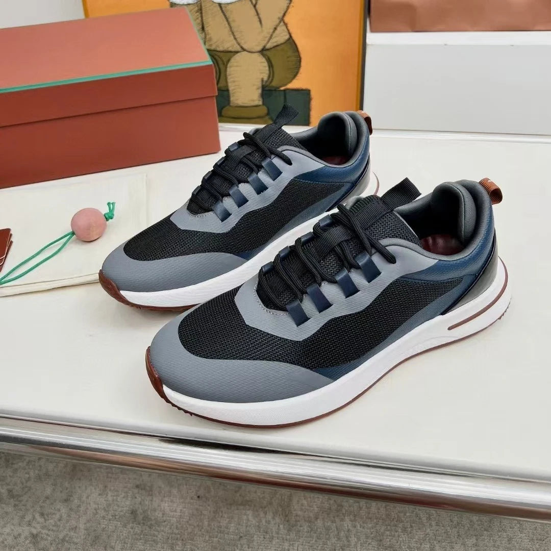 2026 new L mesh sneakers breathable casual men's shoes P thick-soled jogging shoes business shoes comfortable casual shoes