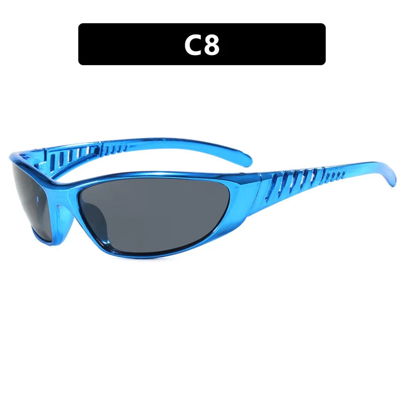 Kedun European and American Futuristic Tech Sunglasses Y2K Millennium Sunglasses Trendy Retro High-End Sunglasses Street Style