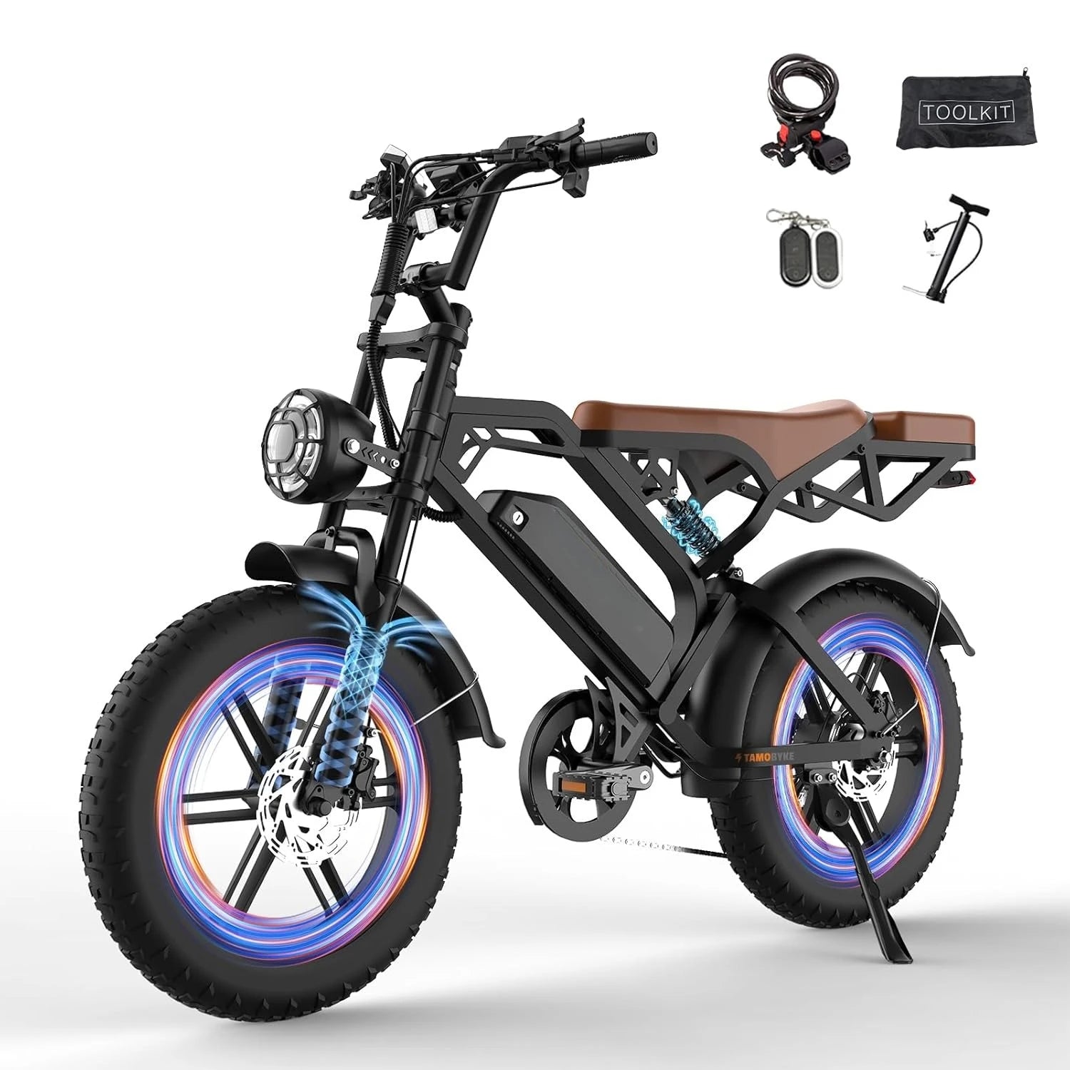 V20/V29 Series Electric Bike for Adults, 1500W/2000W Motor (Peak), 30MPH/32MPH Electric Dirt Ebike,20'' Fat Tire, Customized