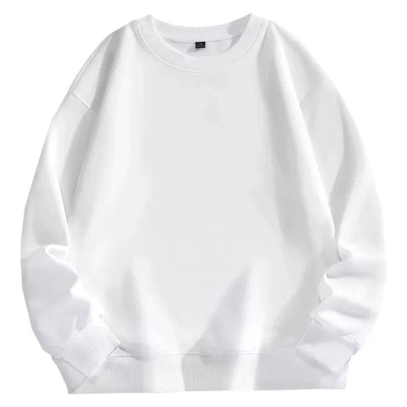 Loose Casual Sweatshirt Men's Solid Color Autumn and Winter Hot-selling Simple and Comfortable Unisex Round-neck Sweatshirt