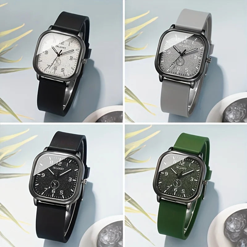 Square Quartz Watch for Women - Digital Dial, Silicone Band, Alloy Case, Perfect Gift for Mom & Friends