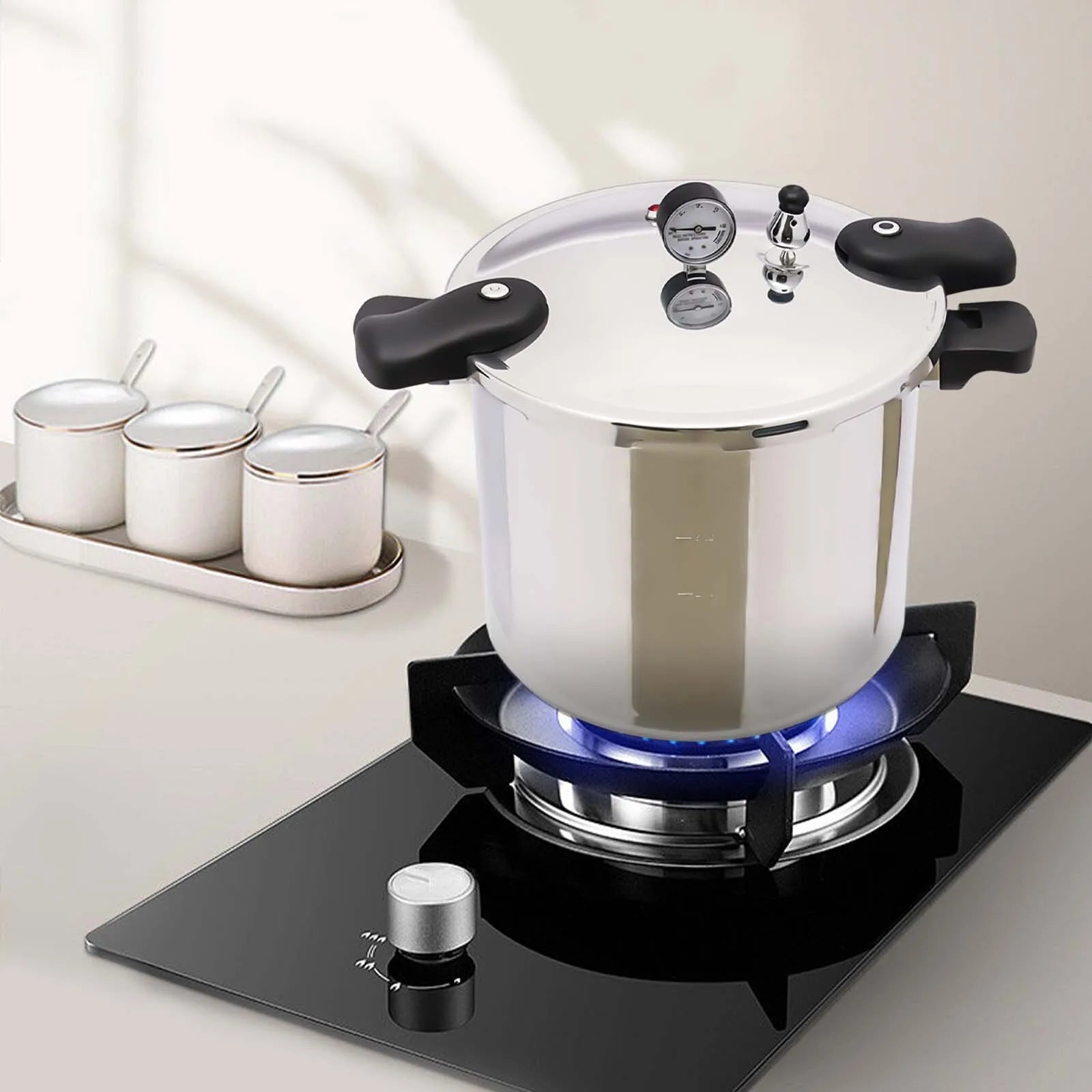 Aluminum Pressure Cooker 23-Quart Induction Compatible Pressure Canner
