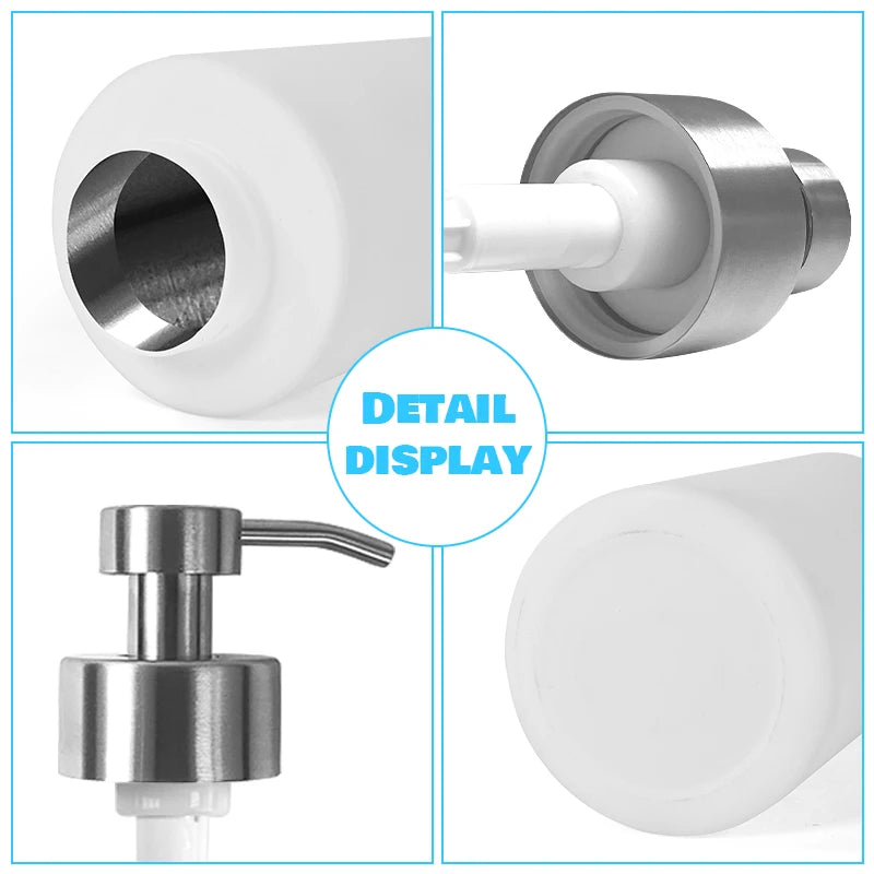 25pcs 18oz 550ml Stainless Steel Sublimation White Soap Dispenser Hand Sanitizer Bottle With Pump He