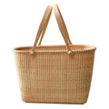 Nantucket Tall Tote Office Handbag with Handle Caneoncane Weave, Picnic Basket, Large Capacity for Women, Top Handle, Home amp O