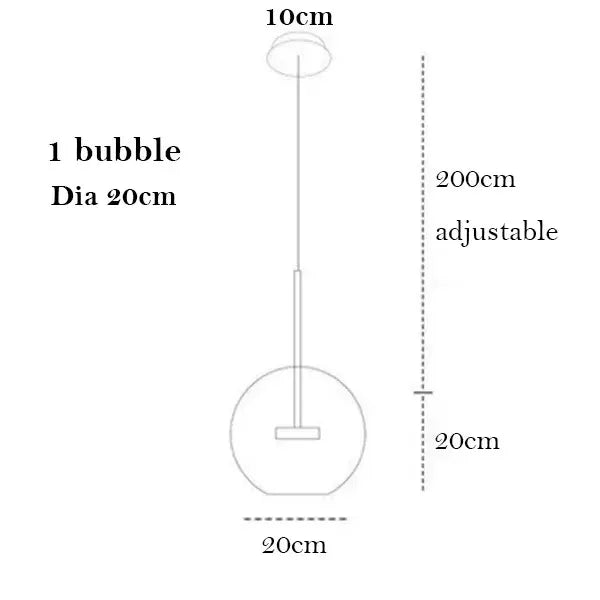 Postmodern Hanglamp Matglas Globes Eetkamer Iron Bubbles Ball Glass Light For  Foyer Kitchen Dinning Room Island Led Pendant