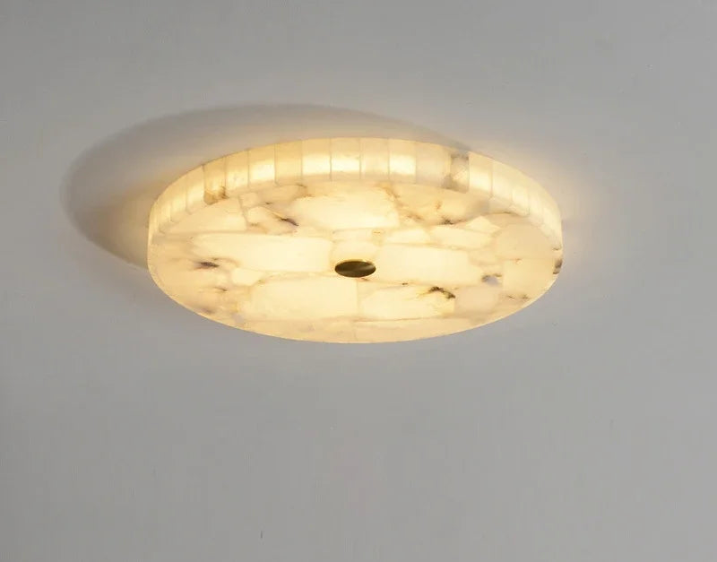 Led Lights Modern 2025 Marble Ceiling Chandelier Home Decor Ceiling Lamp White Marble New Designer Lustre for Living Room