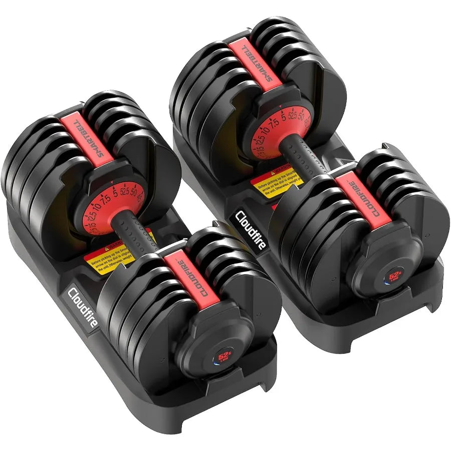 Upgraded Adjustable Dumbbells Set 52.5 lbs 25 lbs 15 9 Weights Dumbbell Set for Home Gym Use Quick Adjustable Dumbbells for Men