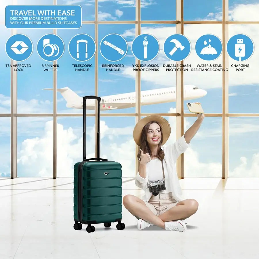 Expandable Carry On Suitcase Hardside TSA Lock amp USB C Port Lightweight Luggage Silent Double Spinner Wheels Maximum Canada Ai
