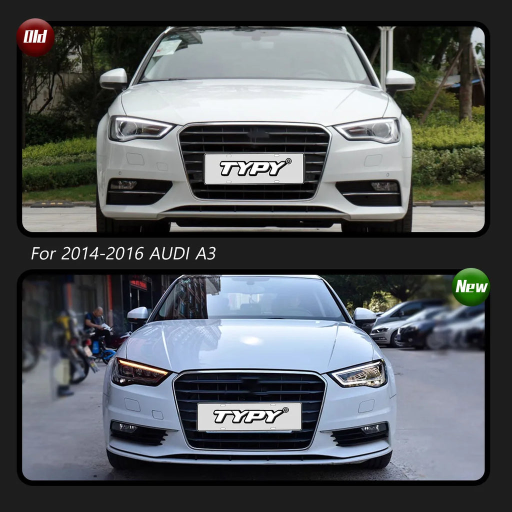 Car Headlights For Audi A3 2014-2016 LED Car Lamps Daytime Running Lights Dynamic Turn Signals Car Accessories