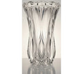 Elegant 12-Inch Crystal Vase with Floral Cut Glass Design for Home Decor, Centerpieces, and Flower Arrangements