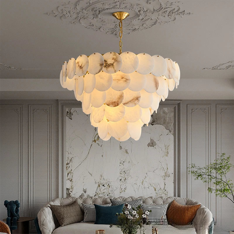 Modern Natural Marble Living Room Chandeliers For Kitchen Island Pendant Lamps Dinning Room Bedroom Indoor Decor Lustre Fixtures