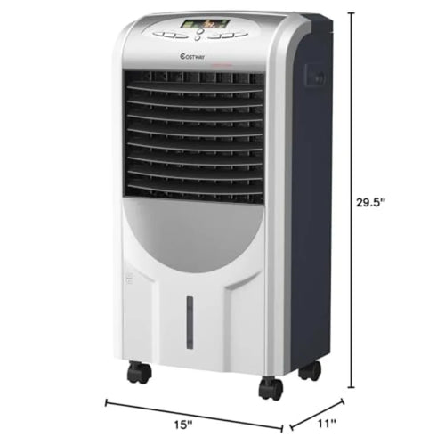 5in1 Portable Air Cooler and Heater with Evaporative Cooling Technology 3 Operating Modes 3 Adjustable Speeds 8Hour Timer Dual