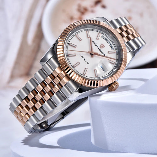 2026 New PAGANI DESIGN Enamel Dial DD36 Men's Watches Silver Gold Luxury Automatic Watch Men Waterproof Mechanical Wristwatch