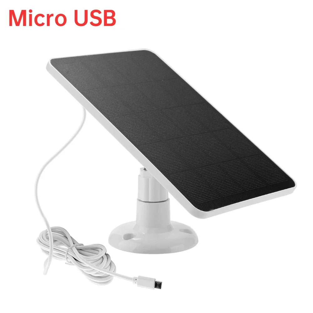 10W 5V Solar Panel Charging Waterproof Portable Solar Panel for Arlo Camera/Eufy Security Wireless Doorbell/Blink Video Doorbell