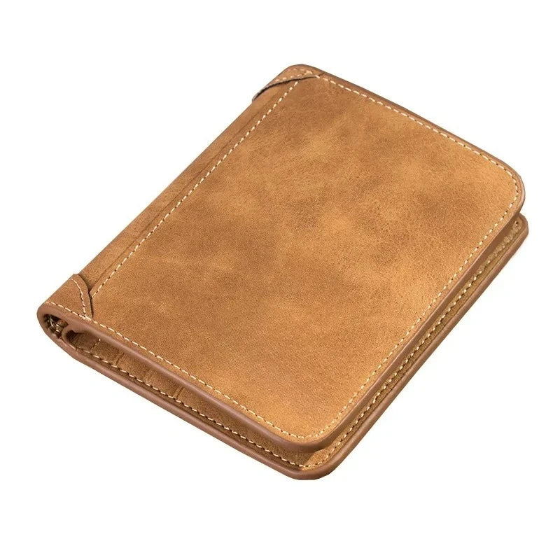 Men's Wallet Leather Billfold Slim Hipster Cowhide Credit Card/ID Holders Inserts Coin Purses Luxury Business Foldable Purse