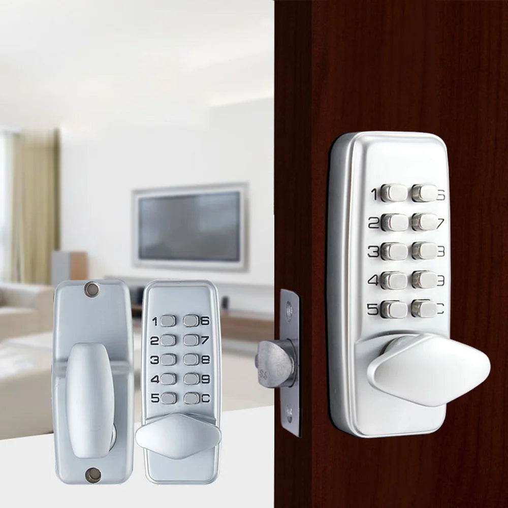 Mechanical Code Lock Mechanical Keyless Entry Door Lock Digital Mechanical Password Digital Door Lock Keypad Door Knob Exterior